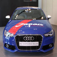 Audiとサッカー日本…：世界で１台！アウディＡ１サムライブルー 