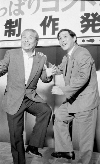 お笑いコンビ「コント５５号」の坂上二郎（左）と萩本…：萩本欽一さん 