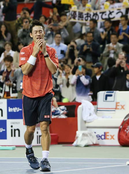男子テニスの楽天ジャパン・オープン…：男子テニス 錦織圭 2014 写真