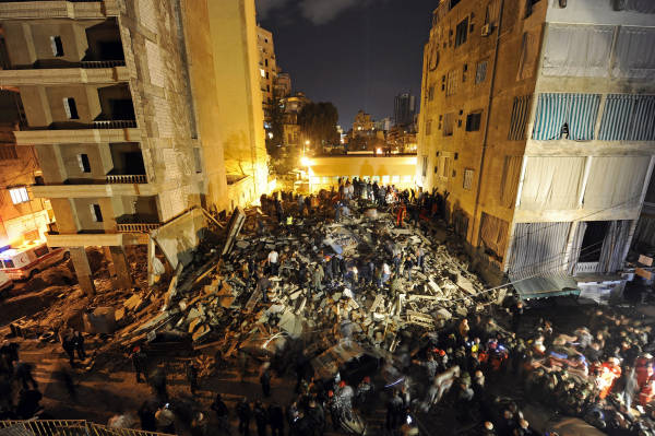 レバノン・ビル崩壊 写真特集：時事ドットコム